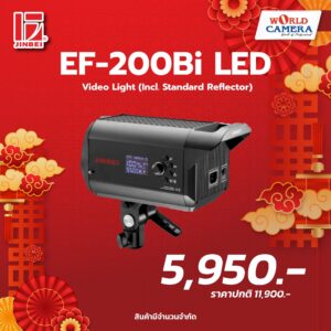 JINBEI EF-200Bi LED Video Light (Incl. Standard Reflector)