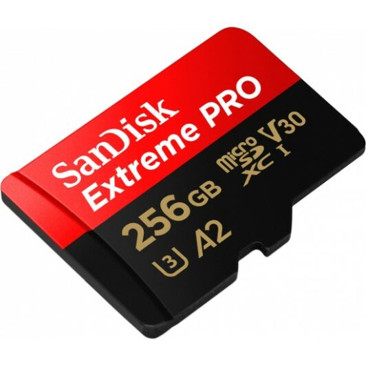 SANDISK EXTREME PRO MICRO SD 256 GB R 170MB/S W 90MB/S V30,A2 (SDSQXCZ-256G)