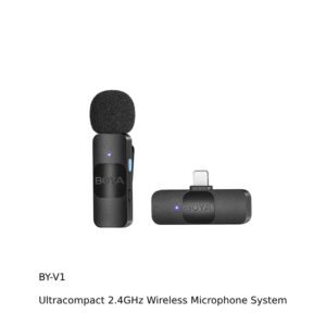 BOYA BY-V1 II ULTRACOMPACT 2.4GHZ WIRELESS MICROPHONE SYSTEM